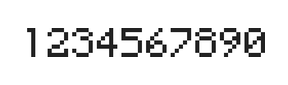 5×7数字点阵字体 ddN57AB1255