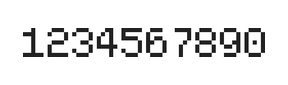 5×7数字点阵字体 ddN57AB1260