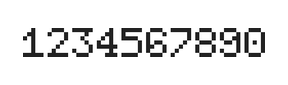 5×7数字点阵字体 ddN57AB1263