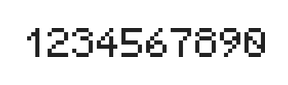 5×7数字点阵字体 ddN57AB1264