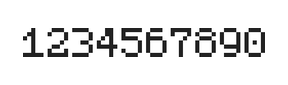 5×7数字点阵字体 ddN57AB1265