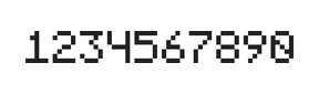5×7数字点阵字体 ddN57AB1268