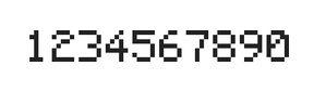 5×7数字点阵字体 ddN57AB1269
