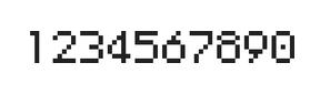 5×7数字点阵字体 ddN57AB1277