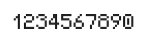 5×7数字点阵字体 ddN57AB1280