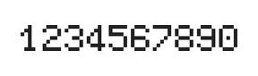 5×7数字点阵字体 ddN57AB1281