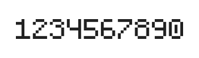 5×7数字点阵字体 ddN57AB1285