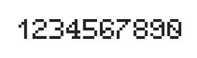 5×7数字点阵字体 ddN57AB1289