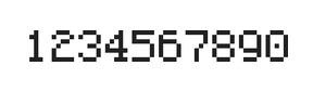 5×7数字点阵字体 ddN57AB1291