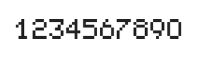 5×7数字点阵字体 ddN57AB1293