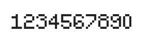 5×7数字点阵字体 ddN57AB1294