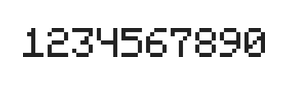 5×7数字点阵字体 ddN57AB1297