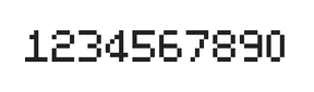 5×7数字点阵字体 ddN57AB1300