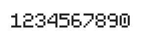 5×7数字点阵字体 ddN57AB1302