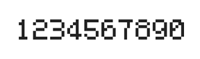 5×7数字点阵字体 ddN57AB1303