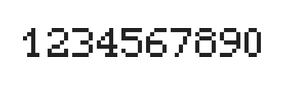 5×7数字点阵字体 ddN57AB1305