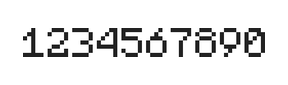 5×7数字点阵字体 ddN57AB1306