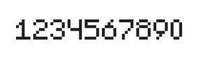 5×7数字点阵字体 ddN57AB1308