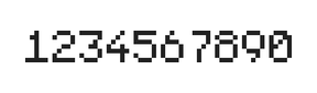 5×7数字点阵字体 ddN57AB1311