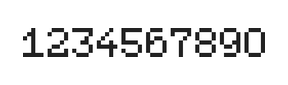 5×7数字点阵字体 ddN57AB1313