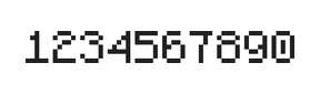 5×7数字点阵字体 ddN57AB1315