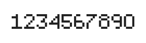 5×7数字点阵字体 ddN57AB1319
