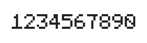 5×7数字点阵字体 ddN57AB1324