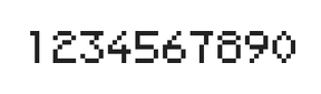 5×7数字点阵字体 ddN57AB1325