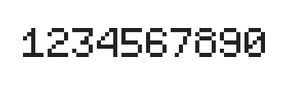 5×7数字点阵字体 ddN57AB1326