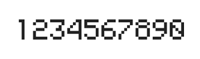 5×7数字点阵字体 ddN57AB1330