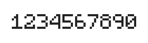 5×7数字点阵字体 ddN57AB1335