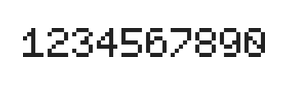 5×7数字点阵字体 ddN57AB1338