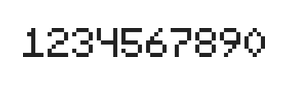 5×7数字点阵字体 ddN57AB1339