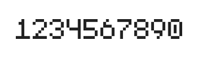 5×7数字点阵字体 ddN57AB1340