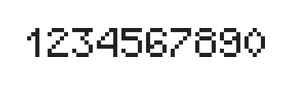 5×7数字点阵字体 ddN57AB1342