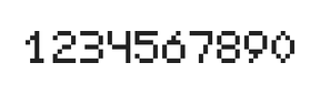 5×7数字点阵字体 ddN57AB1346