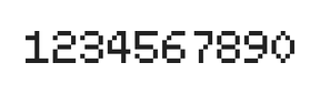5×7数字点阵字体 ddN57AB1348