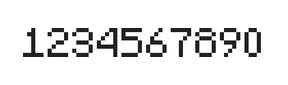 5×7数字点阵字体 ddN57AB1351