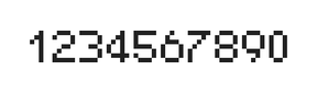 5×7数字点阵字体 ddN57AB1353