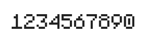 5×7数字点阵字体 ddN57AB1355