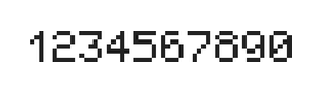 5×7数字点阵字体 ddN57AB1356