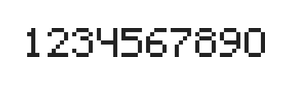 5×7数字点阵字体 ddN57AB1359