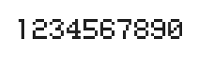 5×7数字点阵字体 ddN57AB1364