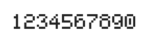 5×7数字点阵字体 ddN57AB1366