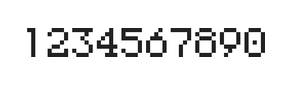 5×7数字点阵字体 ddN57AB1367