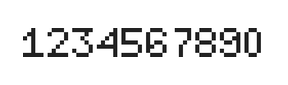 5×7数字点阵字体 ddN57AB1370