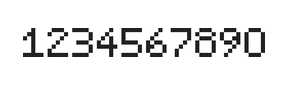 5×7数字点阵字体 ddN57AB1372