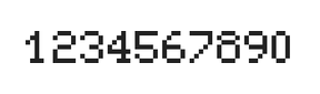 5×7数字点阵字体 ddN57AB1374
