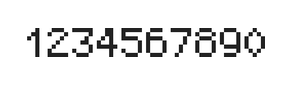 5×7数字点阵字体 ddN57AB1376