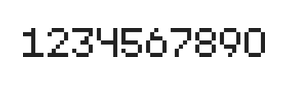 5×7数字点阵字体 ddN57AB1377